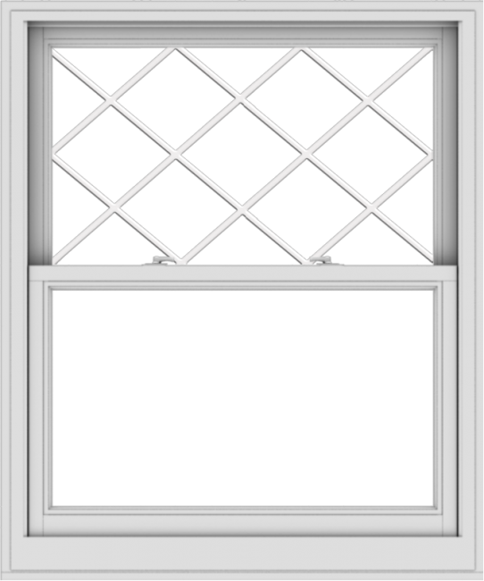 WDMA 40x48 (39.5 x 47.5 inch)  Aluminum Single Double Hung Window with Diamond Grids