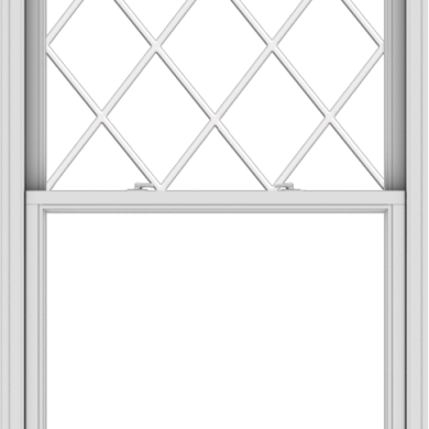 WDMA 40x66 (39.5 x 65.5 inch)  Aluminum Single Double Hung Window with Diamond Grids