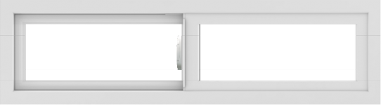 WDMA 42x12 (41.5 x 11.5 inch) Vinyl uPVC White Slide Window without Grids Interior