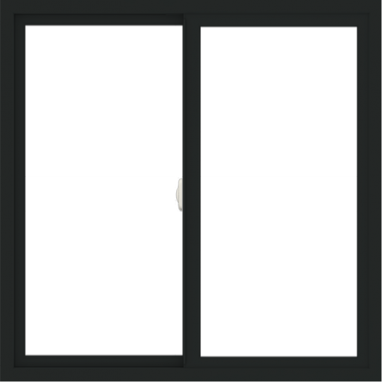 WDMA 42x42 (41.5 x 41.5 inch) Vinyl uPVC Black Slide Window without Grids Interior
