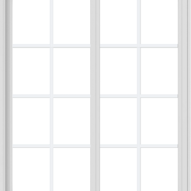 WDMA 42x48 (41.5 x 47.5 inch) Vinyl uPVC White Slide Window with Colonial Grids Exterior