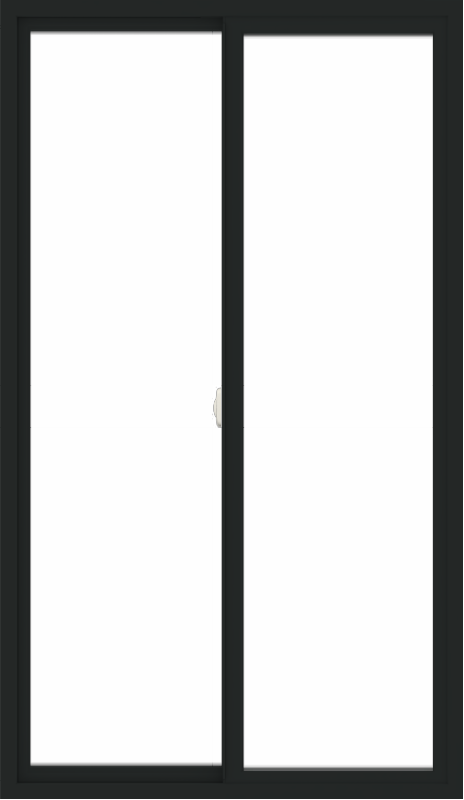 WDMA 42x72 (41.5 x 71.5 inch) Vinyl uPVC Black Slide Window without Grids Interior