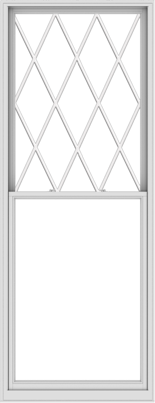 WDMA 44x114 (43.5 x 113.5 inch)  Aluminum Single Double Hung Window with Diamond Grids