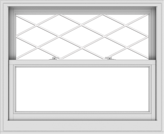 WDMA 44x36 (43.5 x 35.5 inch)  Aluminum Single Double Hung Window with Diamond Grids