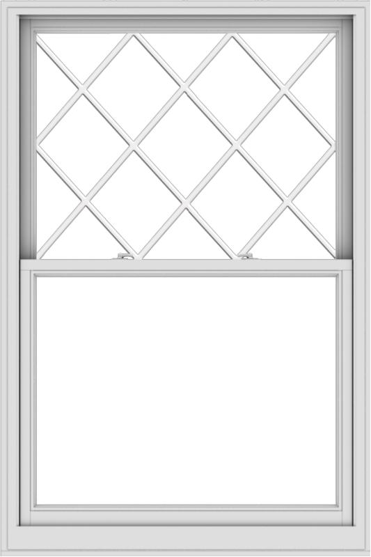 WDMA 44x66 (43.5 x 65.5 inch)  Aluminum Single Double Hung Window with Diamond Grids