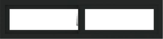 WDMA 48x12 (47.5 x 11.5 inch) Vinyl uPVC Black Slide Window without Grids Interior