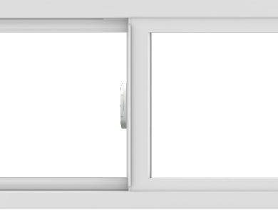 WDMA 48x18 (47.5 x 17.5 inch) Vinyl uPVC White Slide Window without Grids Interior