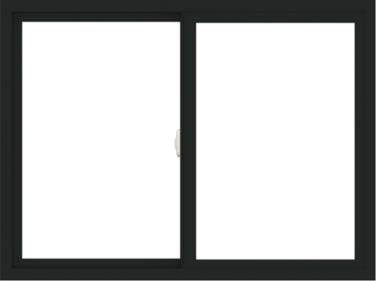 WDMA 48x36 (47.5 x 35.5 inch) Vinyl uPVC Black Slide Window without Grids Interior