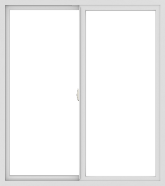 WDMA 48x54 (47.5 x 53.5 inch) Vinyl uPVC White Slide Window without Grids Interior