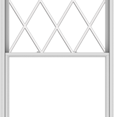 WDMA 54x114 (53.5 x 113.5 inch)  Aluminum Single Double Hung Window with Diamond Grids