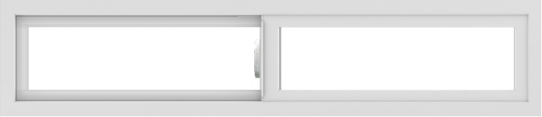 WDMA 54x12 (53.5 x 11.5 inch) Vinyl uPVC White Slide Window without Grids Interior