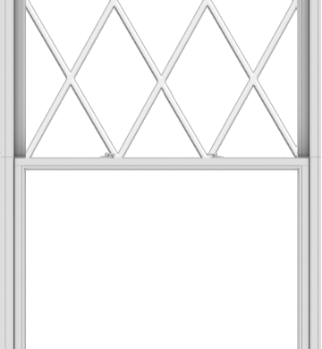 WDMA 54x120 (53.5 x 119.5 inch)  Aluminum Single Double Hung Window with Diamond Grids