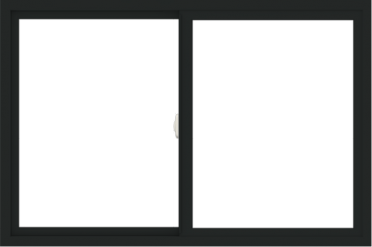 WDMA 54x36 (53.5 x 35.5 inch) Vinyl uPVC Black Slide Window without Grids Interior