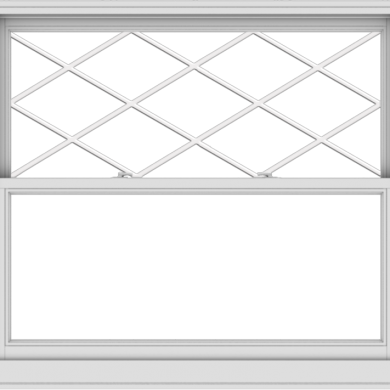WDMA 54x48 (53.5 x 47.5 inch)  Aluminum Single Double Hung Window with Diamond Grids