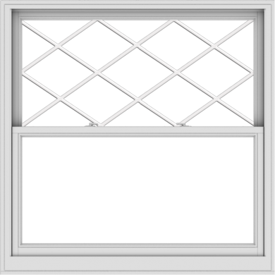WDMA 54x54 (53.5 x 53.5 inch)  Aluminum Single Double Hung Window with Diamond Grids