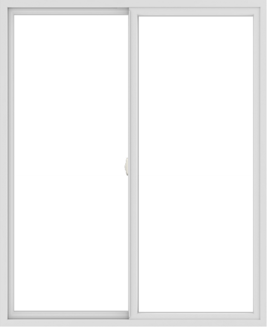 WDMA 54x66 (53.5 x 65.5 inch) Vinyl uPVC White Slide Window without Grids Interior
