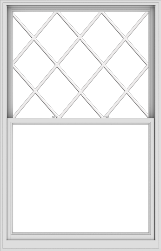 WDMA 54x84 (53.5 x 83.5 inch)  Aluminum Single Double Hung Window with Diamond Grids