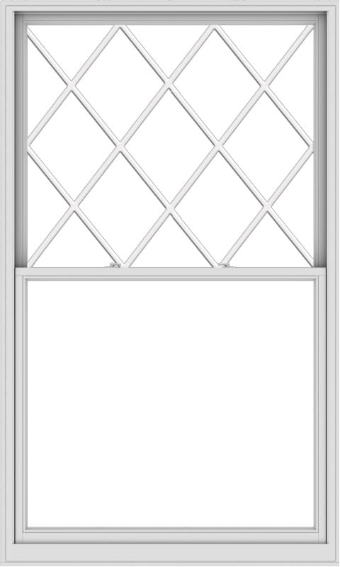 WDMA 54x90 (53.5 x 89.5 inch)  Aluminum Single Double Hung Window with Diamond Grids