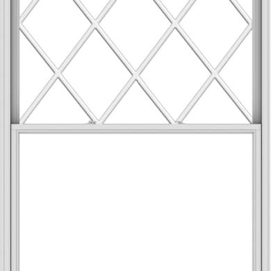 WDMA 60x102 (59.5 x 101.5 inch)  Aluminum Single Double Hung Window with Diamond Grids