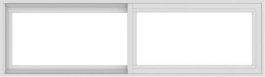 WDMA 60x18 (59.5 x 17.5 inch) Vinyl uPVC White Slide Window without Grids Exterior