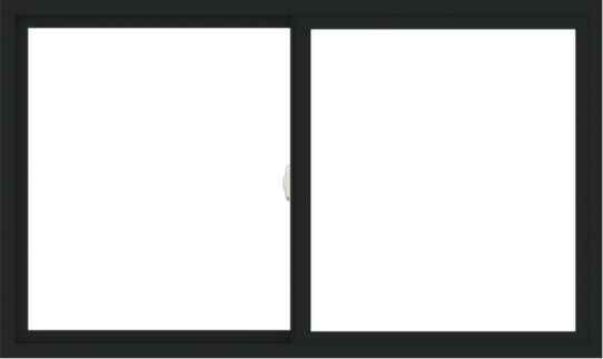 WDMA 60x36 (59.5 x 35.5 inch) Vinyl uPVC Black Slide Window without Grids Interior
