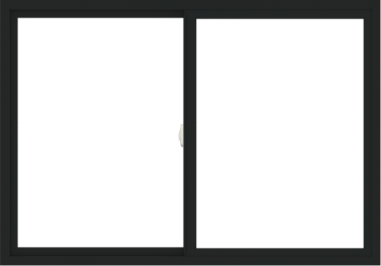 WDMA 60x42 (59.5 x 41.5 inch) Vinyl uPVC Black Slide Window without Grids Interior