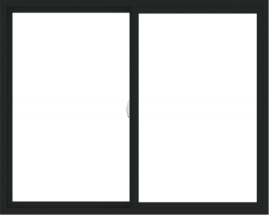 WDMA 60x48 (59.5 x 47.5 inch) Vinyl uPVC Black Slide Window without Grids Interior