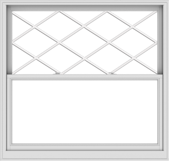 WDMA 60x57 (59.5 x 56.5 inch)  Aluminum Single Double Hung Window with Diamond Grids