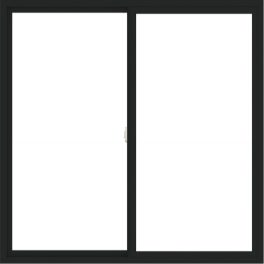 WDMA 60x60 (59.5 x 59.5 inch) Vinyl uPVC Black Slide Window without Grids Interior