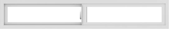 WDMA 66x12 (65.5 x 11.5 inch) Vinyl uPVC White Slide Window without Grids Interior