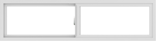 WDMA 66x18 (65.5 x 17.5 inch) Vinyl uPVC White Slide Window without Grids Interior