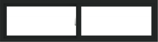 WDMA 66x18 (65.5 x 17.5 inch) Vinyl uPVC Black Slide Window without Grids Interior