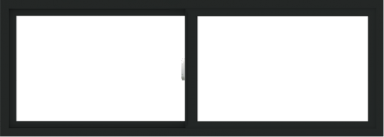WDMA 66x24 (65.5 x 23.5 inch) Vinyl uPVC Black Slide Window without Grids Interior