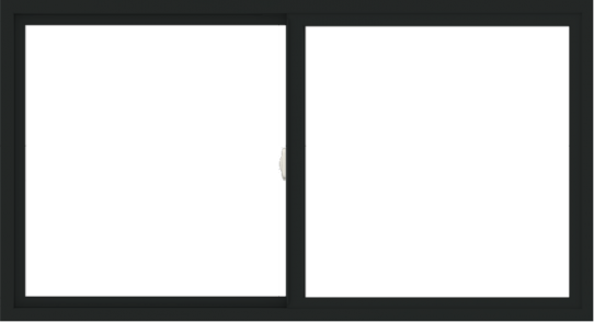WDMA 66x36 (65.5 x 35.5 inch) Vinyl uPVC Black Slide Window without Grids Interior