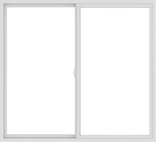 WDMA 66x60 (65.5 x 59.5 inch) Vinyl uPVC White Slide Window without Grids Interior