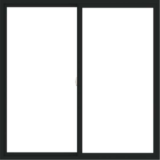 WDMA 66x66 (65.5 x 65.5 inch) Vinyl uPVC Black Slide Window without Grids Interior