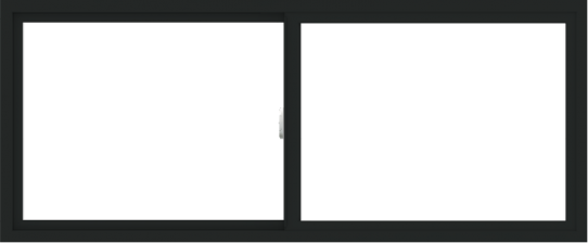 WDMA 72x30 (71.5 x 29.5 inch) Vinyl uPVC Black Slide Window without Grids Interior