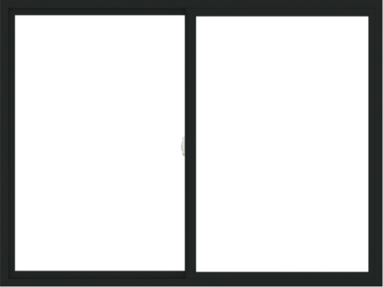 WDMA 72x54 (71.5 x 53.5 inch) Vinyl uPVC Black Slide Window without Grids Interior