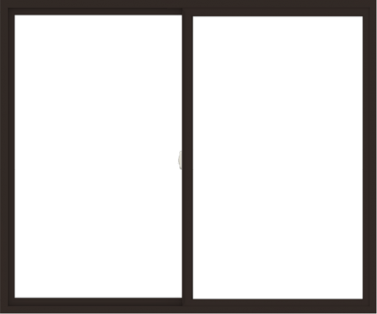 WDMA 72x60 (71.5 x 59.5 inch) Vinyl uPVC Dark Brown Slide Window without Grids Interior