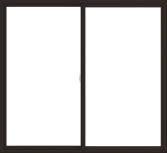 WDMA 72x66 (71.5 x 65.5 inch) Vinyl uPVC Dark Brown Slide Window without Grids Interior