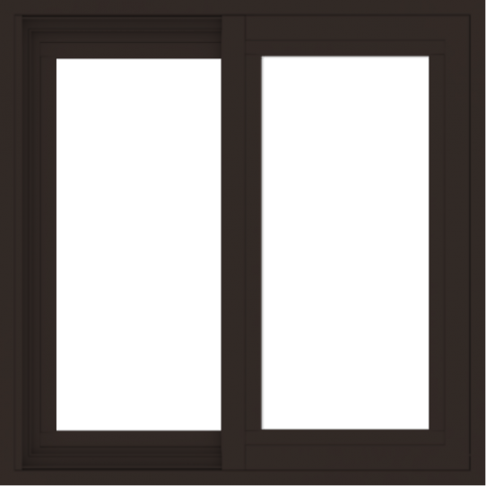 WDMA 24x24 (23.5 x 23.5 inch) Dark Bronze Aluminum Slide Window without grids exterior