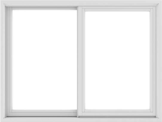 WDMA 48X36 (47.5 x 35.5 inch) White uPVC/Vinyl Sliding Window without Grids Exterior