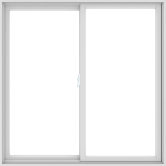 WDMA 60X60 (59.5 x 59.5 inch) White uPVC/Vinyl Sliding Window without Grids Interior