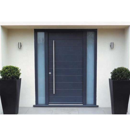 WDMA Acoustical Airtight 3 Panel French Aluminium Swing Glass Entry Door With Sidelight Mechanism For Exterior External Price