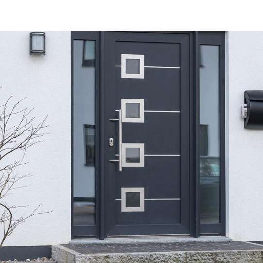 WDMA Aluminium Double Front Entry Storm Swing Glass Hinged Door With Tempered Glass Design