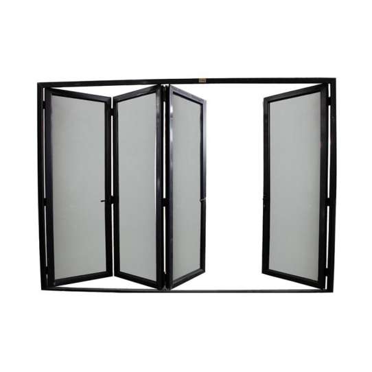 WDMA Aluminum Alloy Door Laminated Glass Accordion Doors Bathroom