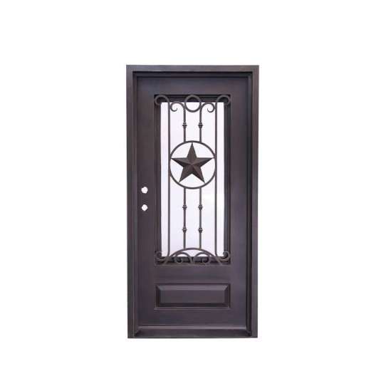 China WDMA Antique Standard Size Safety Double Iron Main Door Design Catalogue