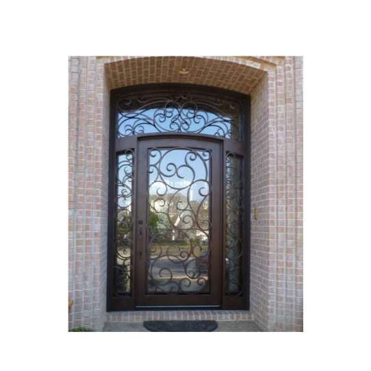 China WDMA main door iron gate design Steel Door Wrought Iron Door
