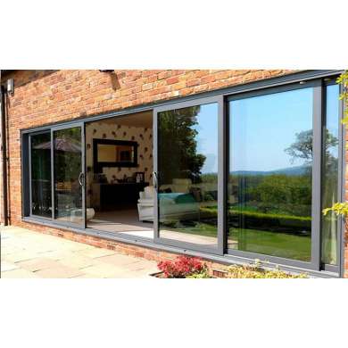 WDMA China 8 Ft Interior Door Aluminium Frame Hanging Trackless Glass Sliding Barn Door Mechanism For Dressing Room