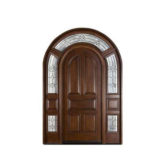 China WDMA Chinese Supplier Customized Antique Solid Round Wooden Arch Doors